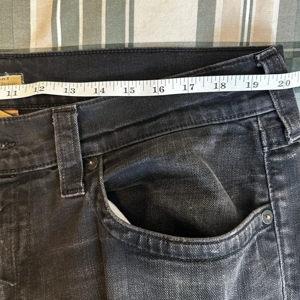 True Religion Ricky Relaxed Straight Mens 38 (actual 40x31) Black Denim Jeans